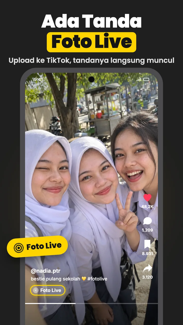 Live Photo Camera screenshot 2 - Kamera Foto Live HD dan Pembuat Motion Photo untuk Android