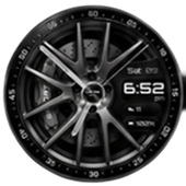Car Rim Watch Face - 鈦金銀 variant