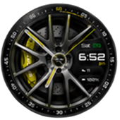 Car Rim Watch Face - 極速黃 variant