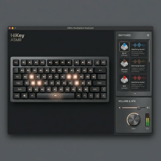HiKey - Mechanical Keyboard screenshot 1 - Mechanical Keyboard Sounds & Typing ASMR