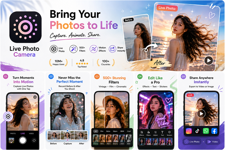 Live Photo Camera — best camera app for Android 2026