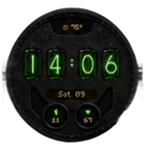 Nixie Tube Watch Face - Matrix Green variant