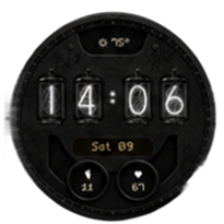 Nixie Tube Watch Face - Arctic White variant
