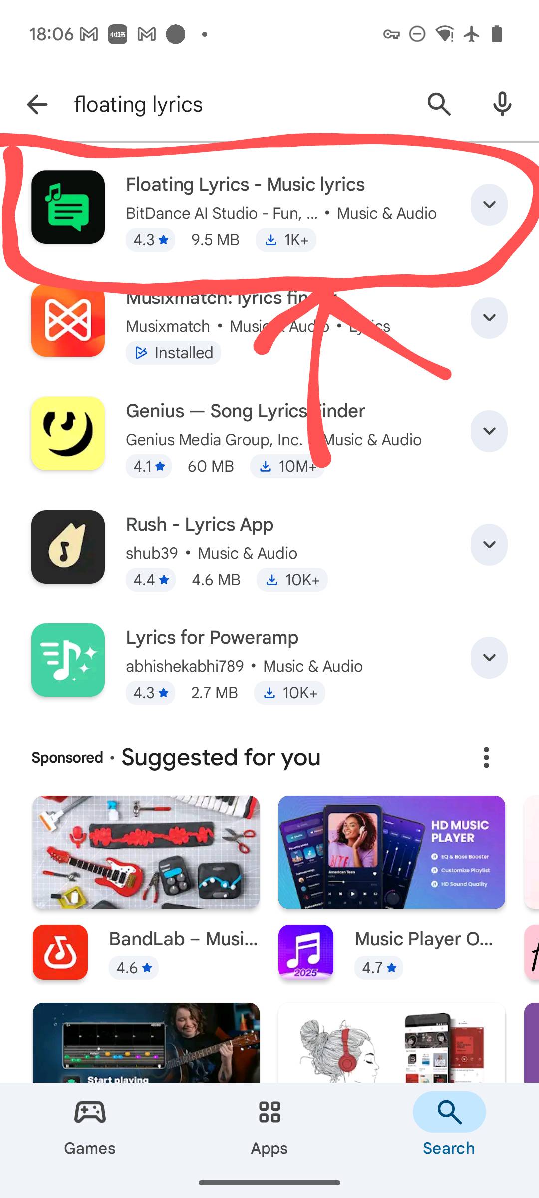 Floating Lyrics tutorial